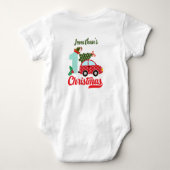 Personalisiert Baby's First Christmas Tree Holly Baby Strampler (Rückseite)