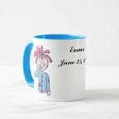 Personalisiert Baby's First Rag Doll Cartoon Tasse (Vorderseite Links)