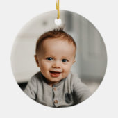 Personalisiert Baby's Girl My First Christmas 2023 Keramik Ornament (Hinten)