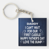 Personalisiert Baby's Sonogramm Expectant Daddy Schlüsselanhänger (Vorderseite)