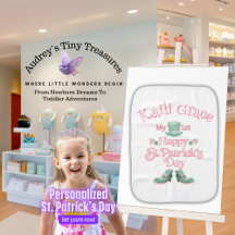 Personalisiert Baby's St. Patrick's Day Burp Tuch