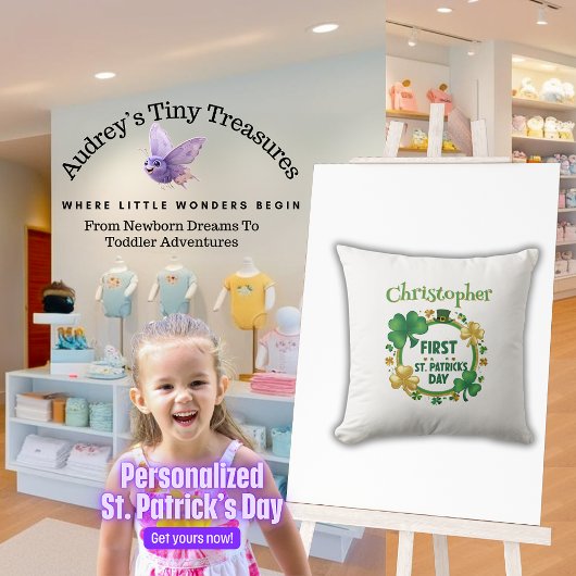 Personalisiert Baby's St. Patrick's Day Kissen