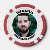 Personalisiert Bachelor Party Custom Foto Pokerchips (Rückseite)