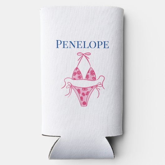 Personalisiert Bachelorette Bikini Sip und Celebra Selters Dosenkühler (Rückseite)