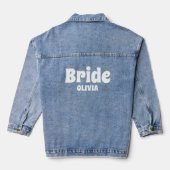 Personalisiert Bachelorette Bride Jeansjacke (Rückseite)
