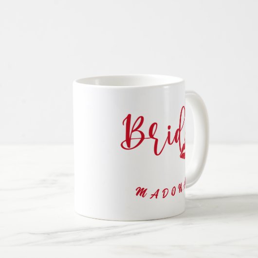 Personalisiert Bachelorette Bride Kaffeetasse (VorderseiteRechts)