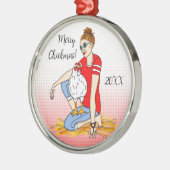 Personalisiert Back Yard Chicken Hobbyist Weihnach Ornament Aus Metall (Links)