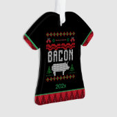 Personalisiert Bacon Pig Ugly Weihnachtsdekoration Ornament (Vorderseite)