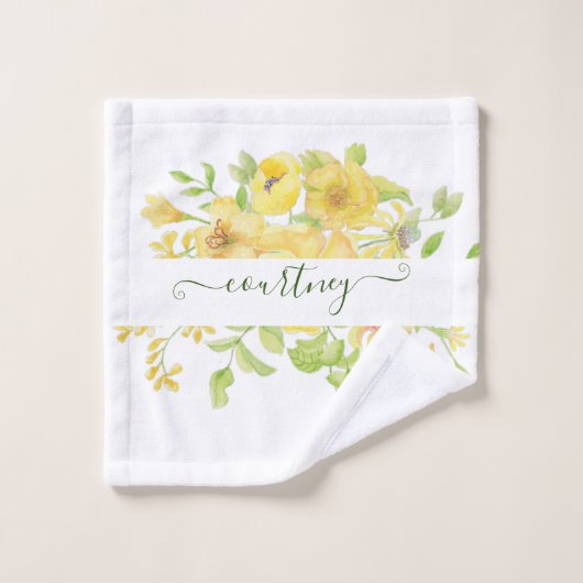 Personalisiert Badhandtuch Set (Waschlappen)