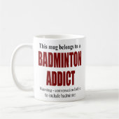 Personalisiert Badminton Gift Kaffeetasse (Links)
