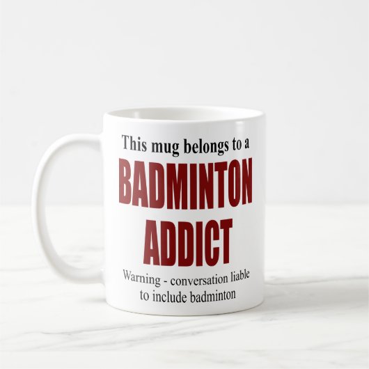 Personalisiert Badminton Gift Kaffeetasse (Links)