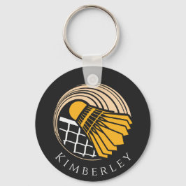 Personalisiert Badminton Modern Player Coach Birdi Schlüsselanhänger