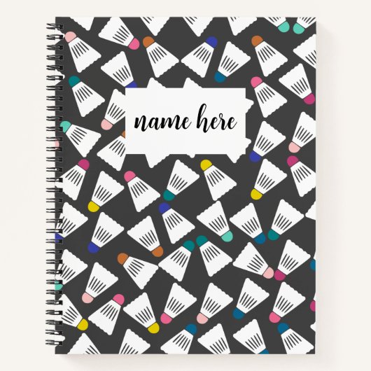 Personalisiert Badminton-Notebook Notizblock (Vorderseite)