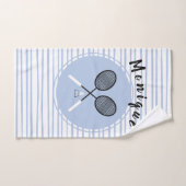 Personalisiert Badminton Rackets Shuttlecock Blue Handtuch (Handtuch)