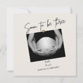 Personalisiert bald drei einladung (Vorderseite)