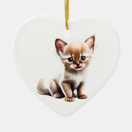 Personalisiert Balinese Kitten Keramik Ornament