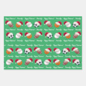 Personalisiert Baller Sports Geschenkpapier Set (Vorderseite 3)