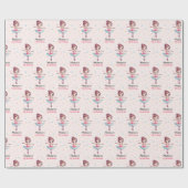 Personalisiert Ballerina Ballet Name Geburtstag Geschenkpapier (Flach)