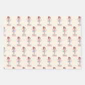 Personalisiert Ballerina Ballet Name Geburtstag Geschenkpapier Set (Vorderseite 3)