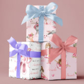 Personalisiert Ballerina Ballet Name Hübsch Geschenkpapier Set