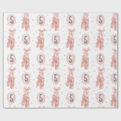 Personalisiert Ballerina Ballett Tänzer Pink Geschenkpapier (Flach)