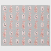 Personalisiert Ballerina Ballett Tänzer Pink Geschenkpapier (Flach)