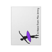 Personalisiert Ballerina Ballett Tanztänzer Notepa Notizblock (Rotiert)