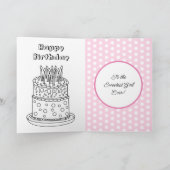 Personalisiert Ballerina Birthday Feiertagskarte (Innenseite)