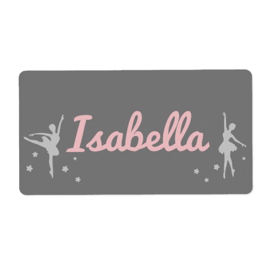 Personalisiert Ballerina Dancer Sticker Name (Vorne)
