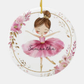 Personalisiert Ballerina Girl Keramik Ornament (Hinten)
