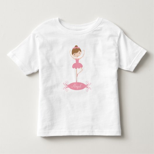 Personalisiert Ballerina Girls T - Shirt (Vorderseite)