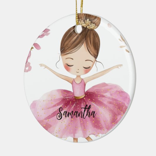Personalisiert Ballerina Keramik Ornament (Links)
