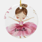 Personalisiert Ballerina Keramik Ornament (Hinten)