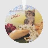 Personalisiert Ballerina Kitten Kate - Acrylic Ornament (Rückseite)