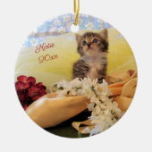 Personalisiert Ballerina Kitten Kate Keramik Ornament (Vorne)