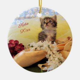 Personalisiert Ballerina Kitten Kate Keramik Ornament