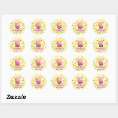 Personalisiert Ballerina Ladybug Sticker (Blatt)