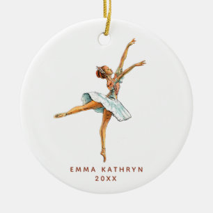Personalisiert Ballerina Little Girl Sugarplum Fai Keramik Ornament