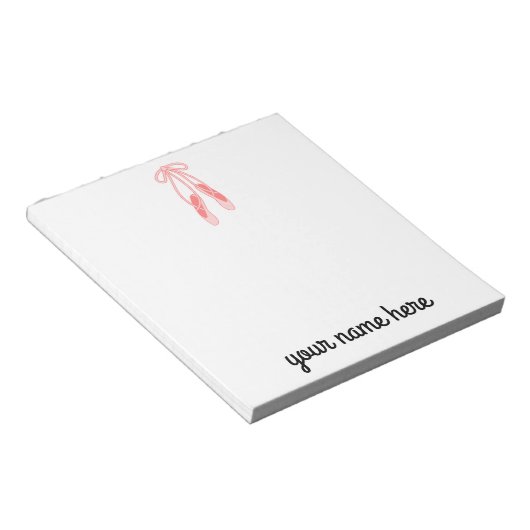 Personalisiert Ballerina Notepad für Mädchen Notizblock (angewinkelt)
