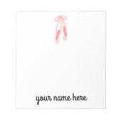 Personalisiert Ballerina Notepad für Mädchen Notizblock (Vorderseite)