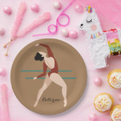 Personalisiert Ballerina Pappteller (Party)