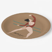 Personalisiert Ballerina Pappteller (Schrägansicht)