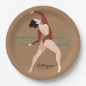 Personalisiert Ballerina Pappteller (Vorderseite)