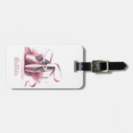 Personalisiert Ballerina Pink Ballettschuhe Gepäckanhänger