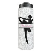 Personalisiert Ballerina Silhouette Thermal Tumble Thermosbecher (Vorderseite)
