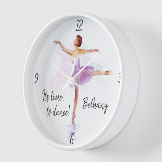 Personalisiert Ballerina 'Time to Dance' (plus Nam Uhr (Winkel)