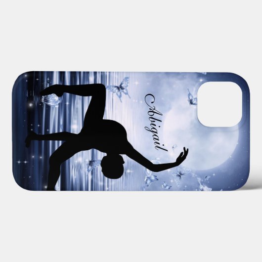 Personalisiert Ballerina Vollmond und Schmetterlin Case-Mate iPhone Hülle (Rückseite (Horizontal))