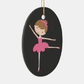 Personalisiert Ballerina Weihnachtsdekoration Keramik Ornament (Rechts)