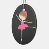 Personalisiert Ballerina Weihnachtsdekoration Keramik Ornament (Links)