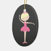 Personalisiert Ballerina Weihnachtsdekoration Keramik Ornament (Links)